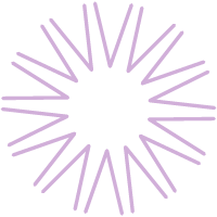 A purple icon depicting a shining sun.